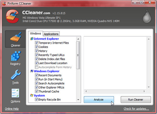 CCleaner : ทำความสะอาดเครื่องครบวงจร - Freeware.in.th